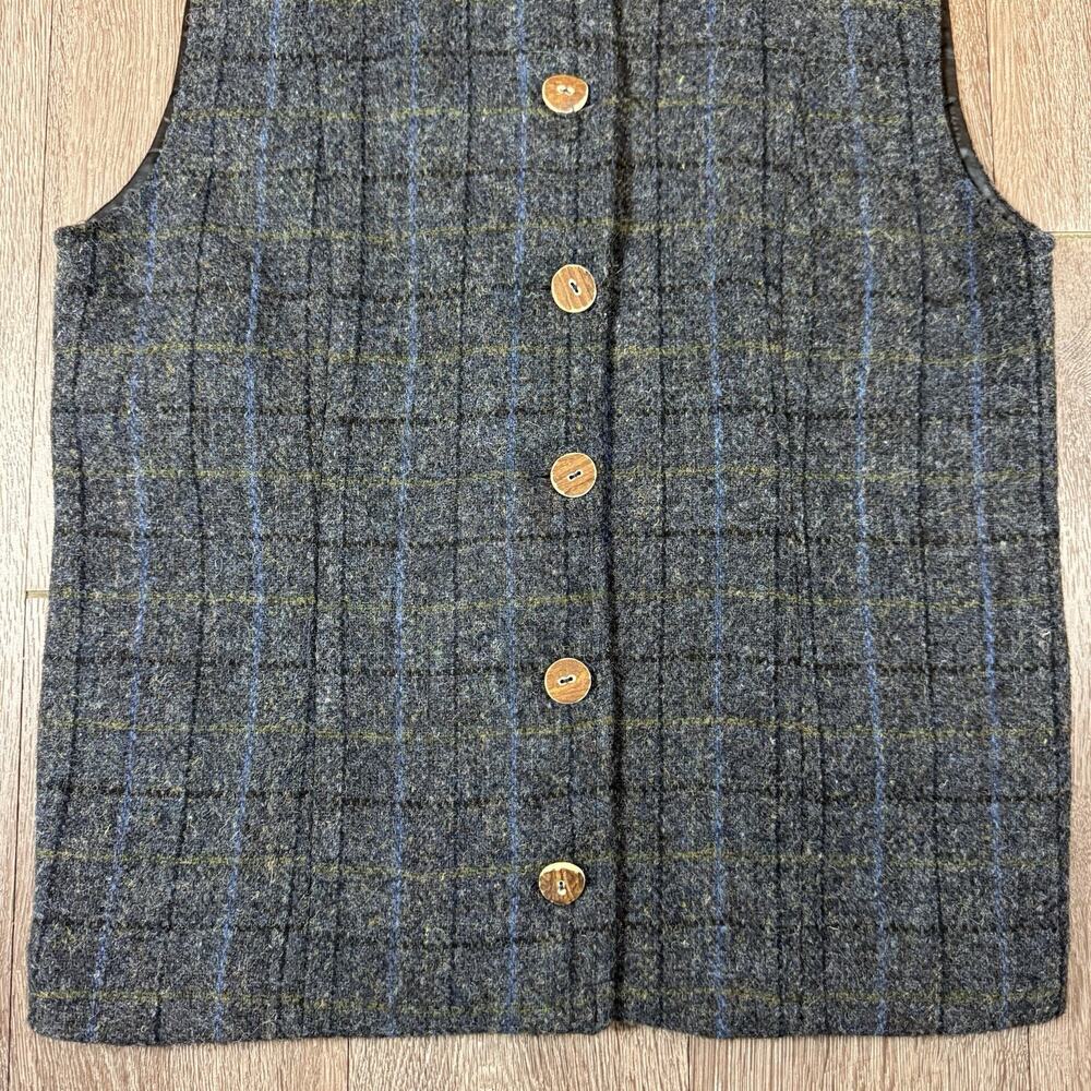 Women’s Size UK 10 US 6 Corrou Tweed Designs Harris Tweed Wool Plaid Vest - Picture 3 of 16